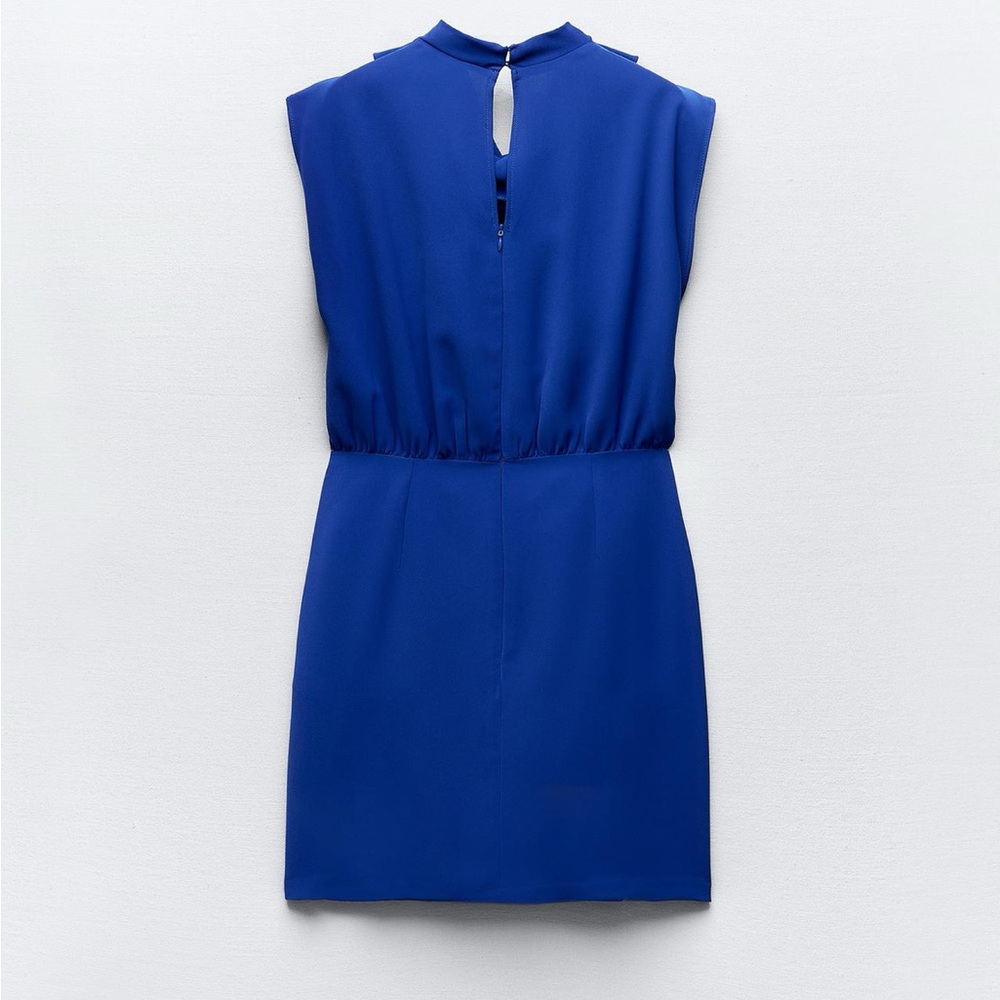 NWT ZARA SS24 WRAP FRONT BROOCH DRESS 9878/077 016/299 - Picture 8 of 8